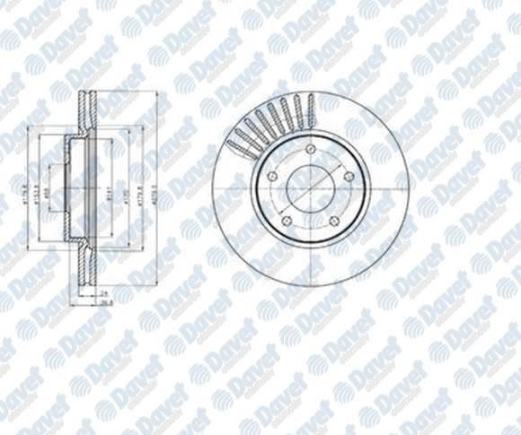 DELPHI BG4282C Fren Diski On (5d 280mm) Juke 10-